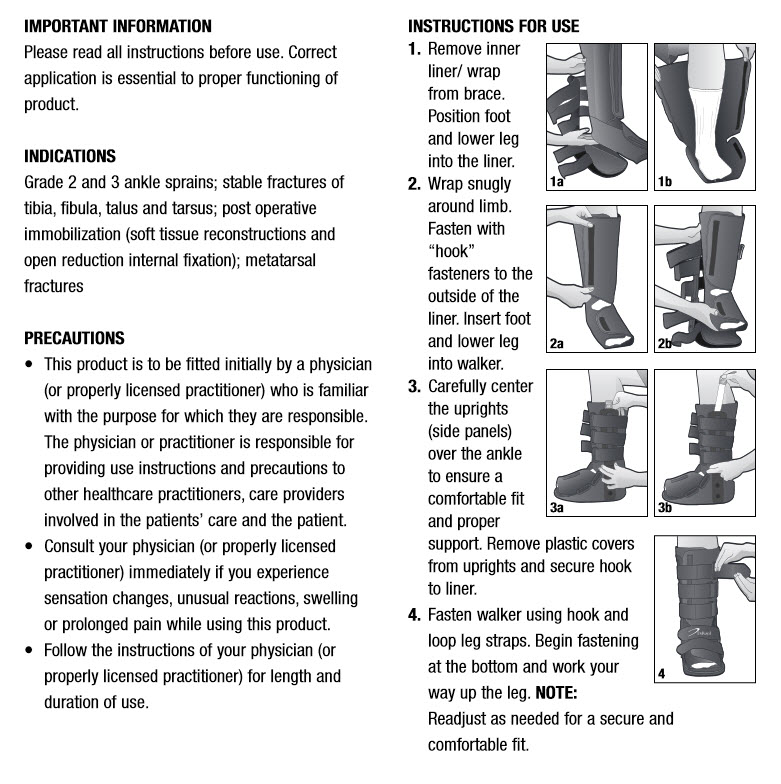 DeRoyal Tracker EX Walker Ankle Brace Support